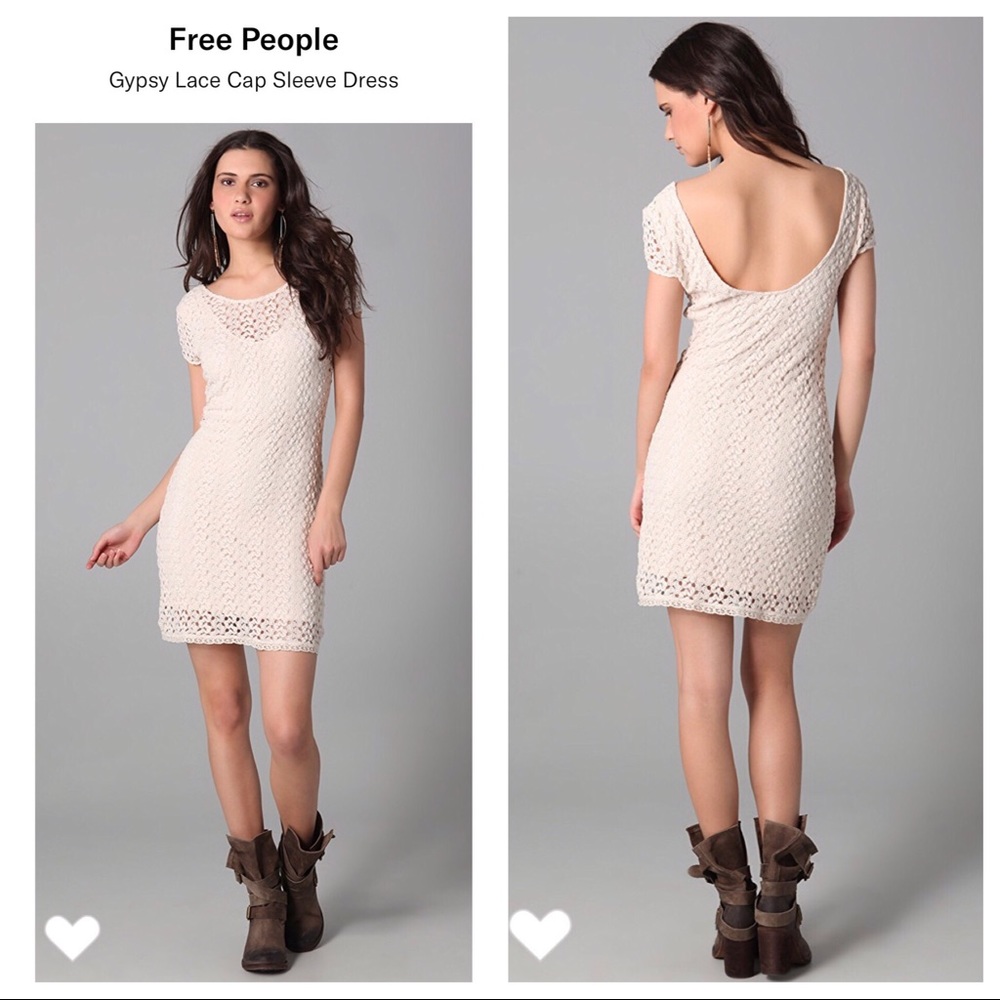 Free People Gypsy Lace Cap Sleeve Dress